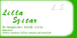 lilla szitar business card
